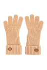 Gucci BROWN Wool gloves with logo