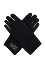 EA7 Emporio Armani BLACK Gloves with logo