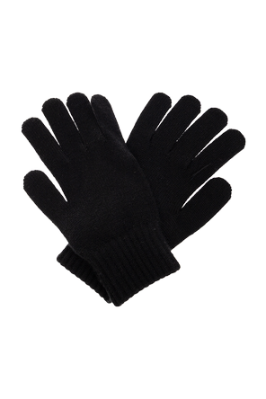 EA7 Emporio Armani Logo-Patch Knit Gloves