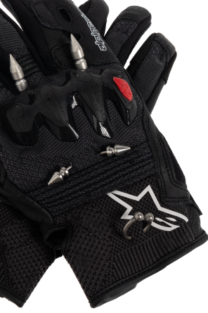 Balenciaga Guantes de cuero con apliques