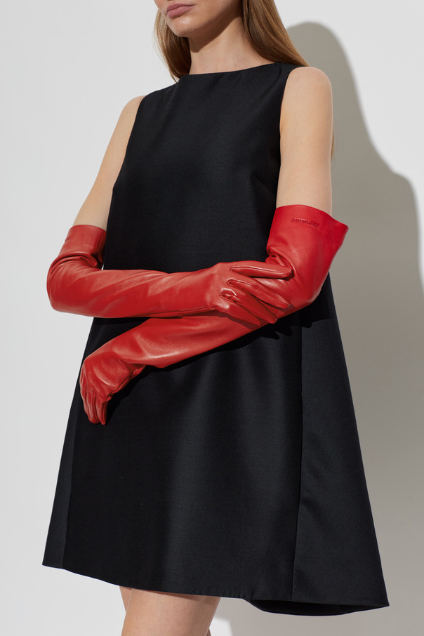 Balenciaga Дълги кожени ръкавици