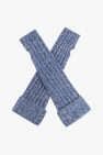 Ganni BLUE Fingerless gloves