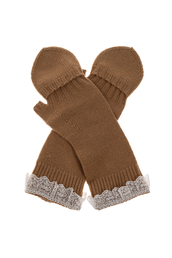Gloves with Lace Trim od Ganni