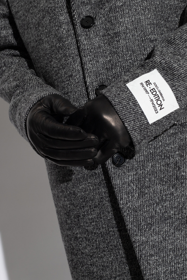 Dolce & Gabbana Skórzane rękawiczki