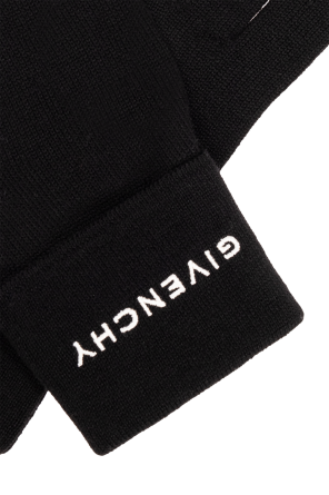 givenchy mit Wool gloves with monogram