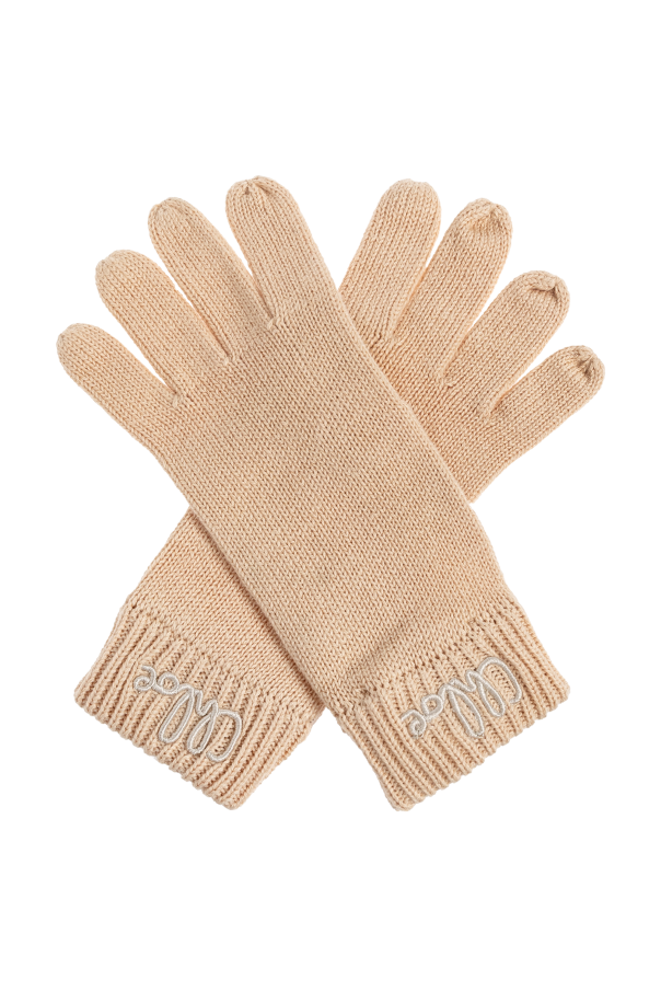 Gloves with wool trim, zdjęcie 1 Gloves with wool trim od Chloé Kids