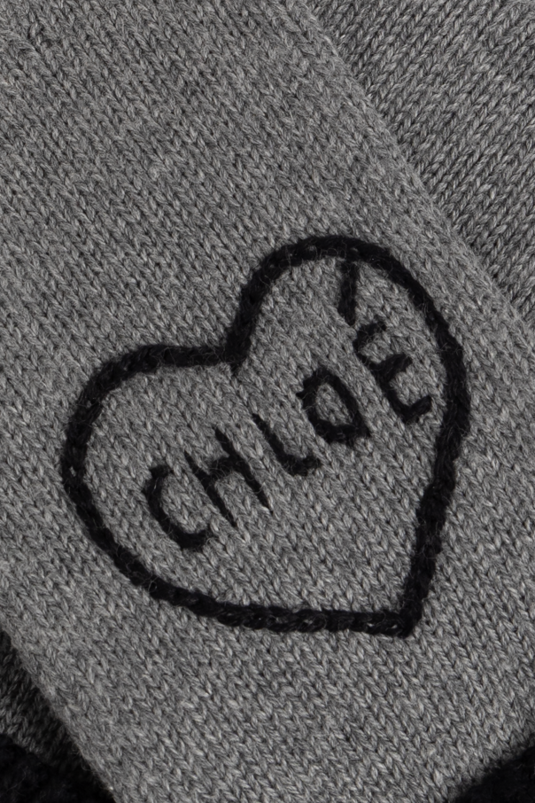 Chloé Kids Luvas com logótipo