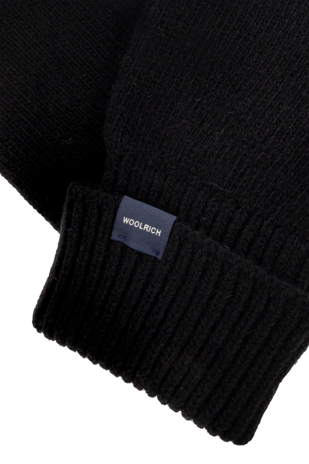 Woolrich Wool gloves with sewn-on logo