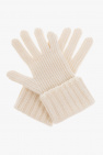 Chloé cream Topstitched gloves