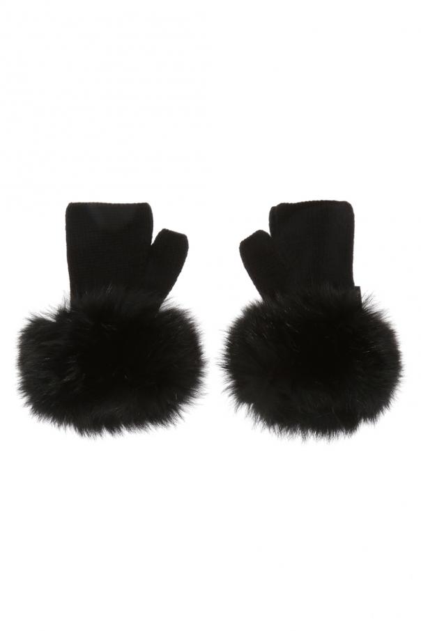 moncler fur gloves