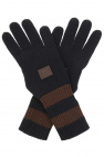 Acne Studios BLACK Gloves with logo