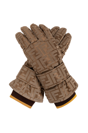 Ski gloves with monogram