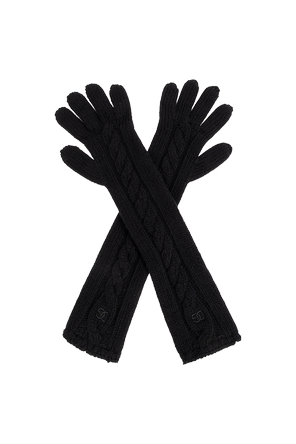 Long wool gloves