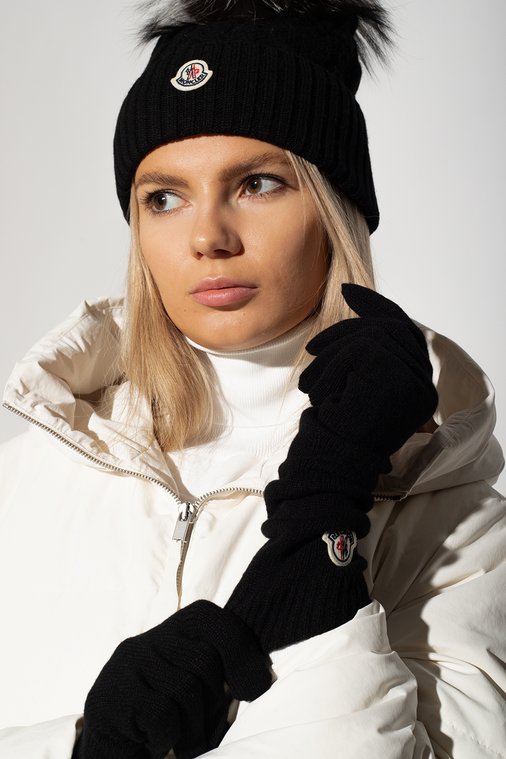 Moncler Gloves with logo