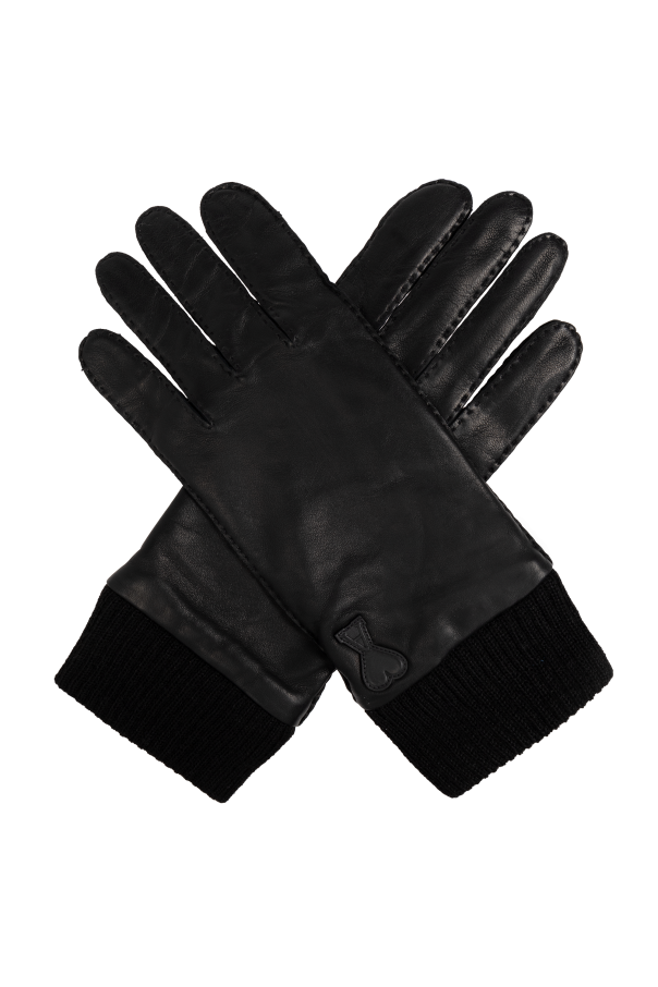 Ami Alexandre Mattiussi Leather gloves