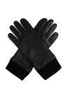 Ami Alexandre Mattiussi BLACK Leather gloves