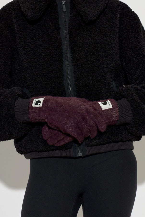 Carhartt WIP Maine Five-Finger Gloves with Embroidered Logo by Carhartt WIP