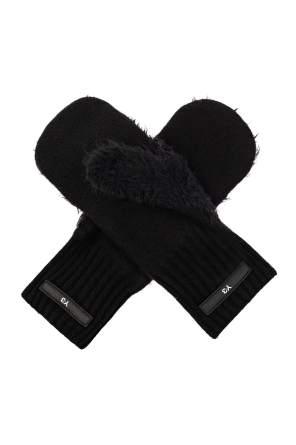 Y-3 Yohji Yamamoto BLACK Gloves with logo