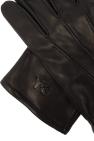 Y-3 Leather gloves with logo