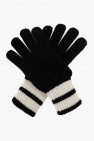 Diesel BLACK ‘K-OLLINS’ gloves with logo