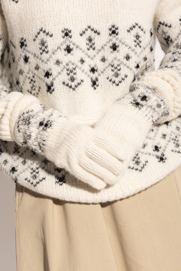 Moncler Gloves with logo