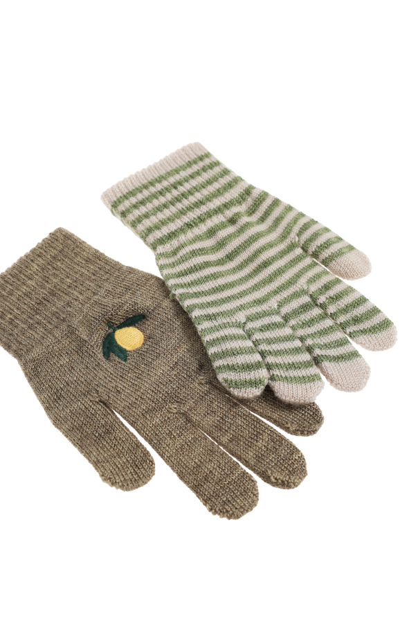 Konges Sløjd Two-pack of gloves with logo