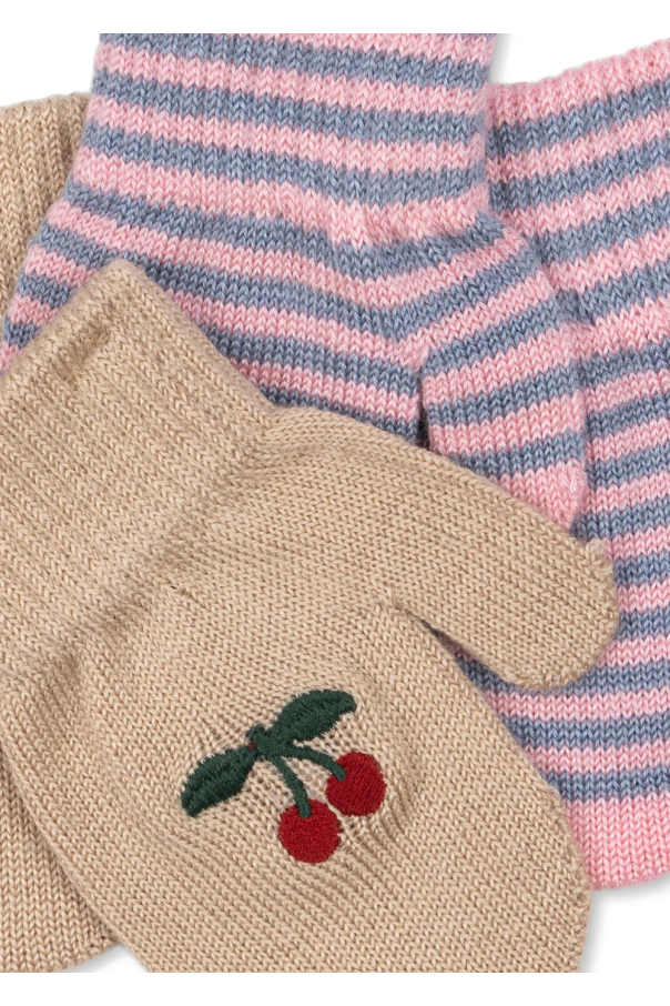 Konges Sløjd Doppelpack Handschuhe mit Logo