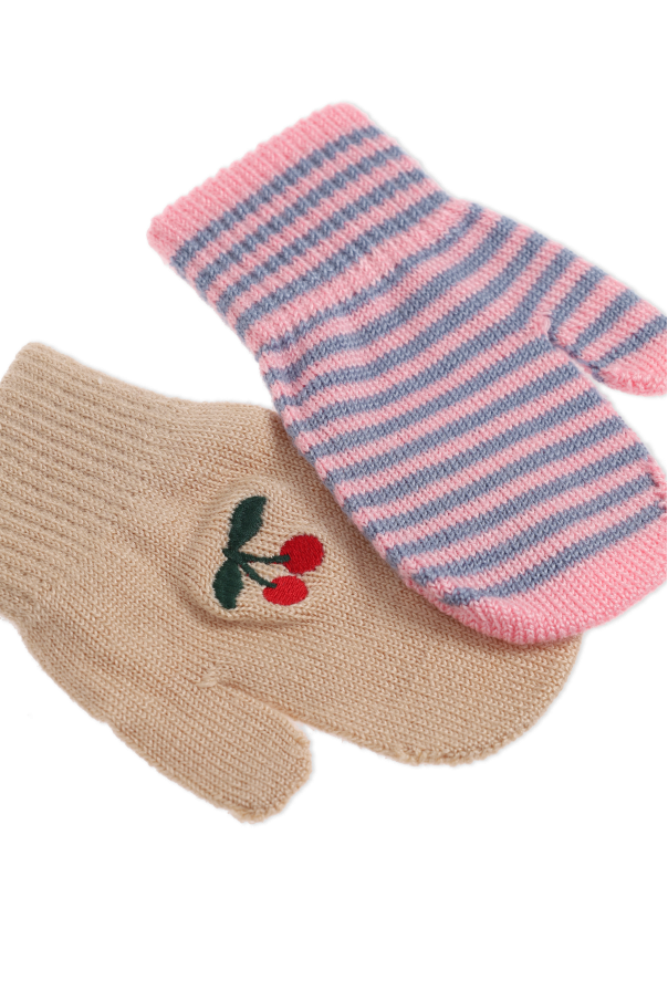 Konges Sløjd Doppelpack Handschuhe mit Logo