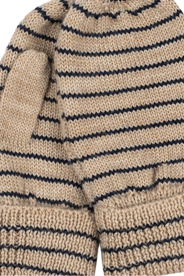 Konges Sløjd Guantes con estampado de rayas