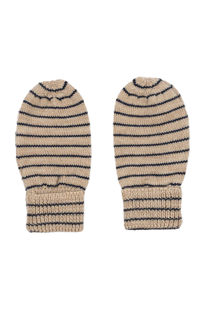 Guantes con estampado de rayas