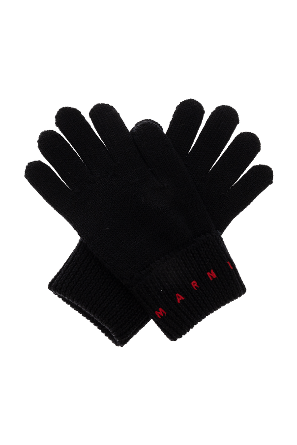 Gloves with logo od Marni Kids