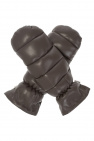 Nanushka BROWN Quilted gloves
