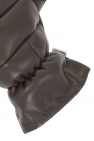 Nanushka BROWN Quilted gloves