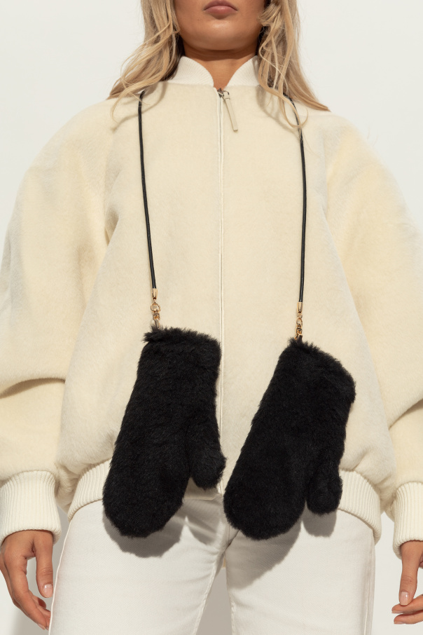 Max Mara Futrzane gloves "Ombrato"