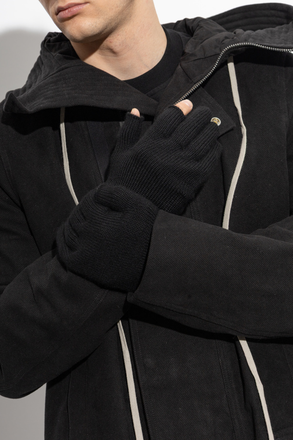 Rick Owens Kaszmirowe rękawiczki