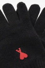 Ami Alexandre Mattiussi BLACK Gloves with logo