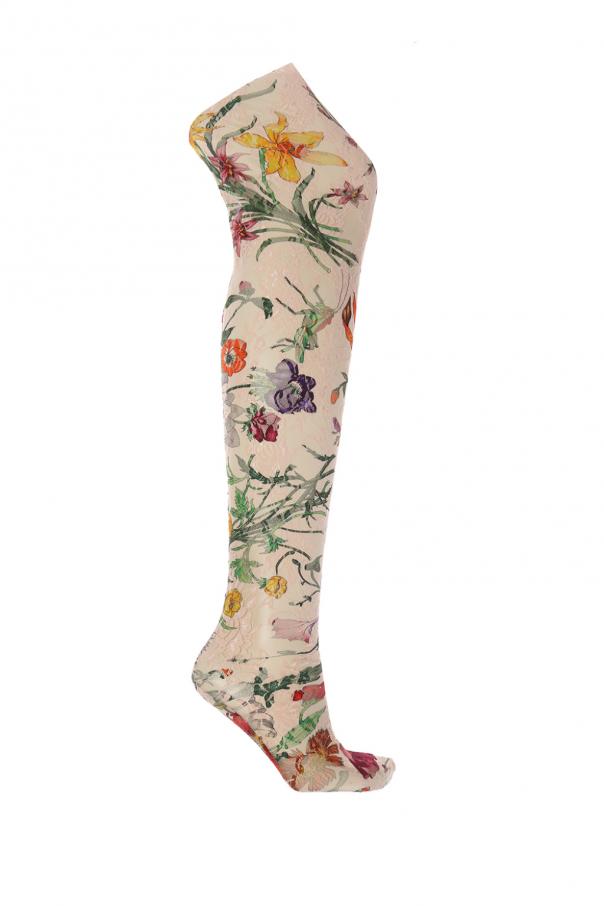 gucci floral tights