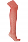 Red Footless Fishnet Tights 