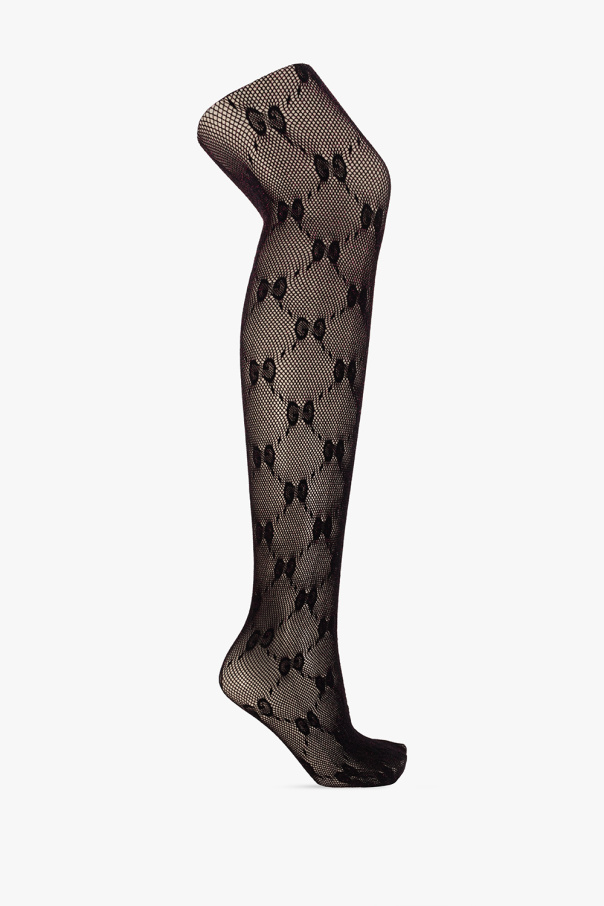 gucci embroidery Lurex tights