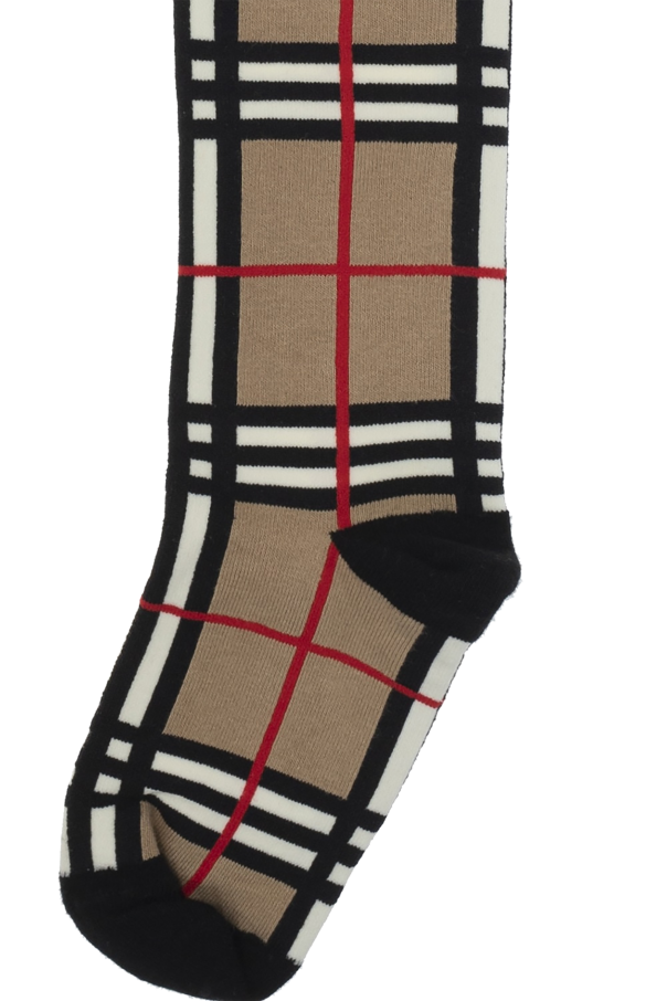 burberry track Kids Checked tights