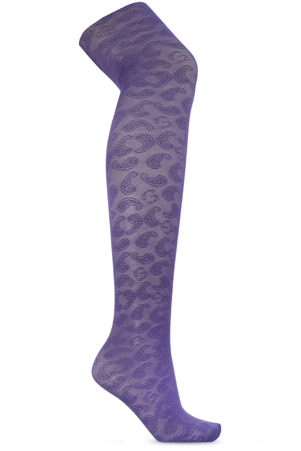 Ganni Embroidered tights