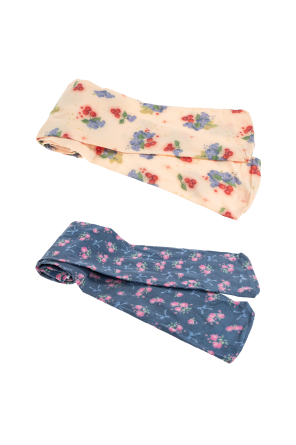 Doppelpack Strumpfhosen mit Blumenmuster