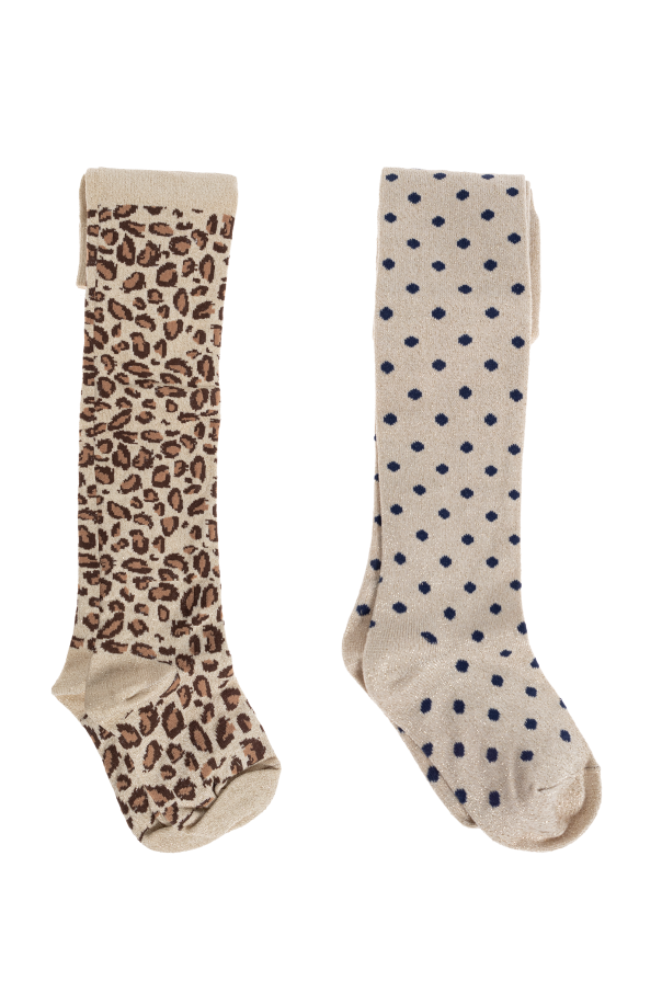 Two-pack of tights with lurex thread od Konges Sløjd