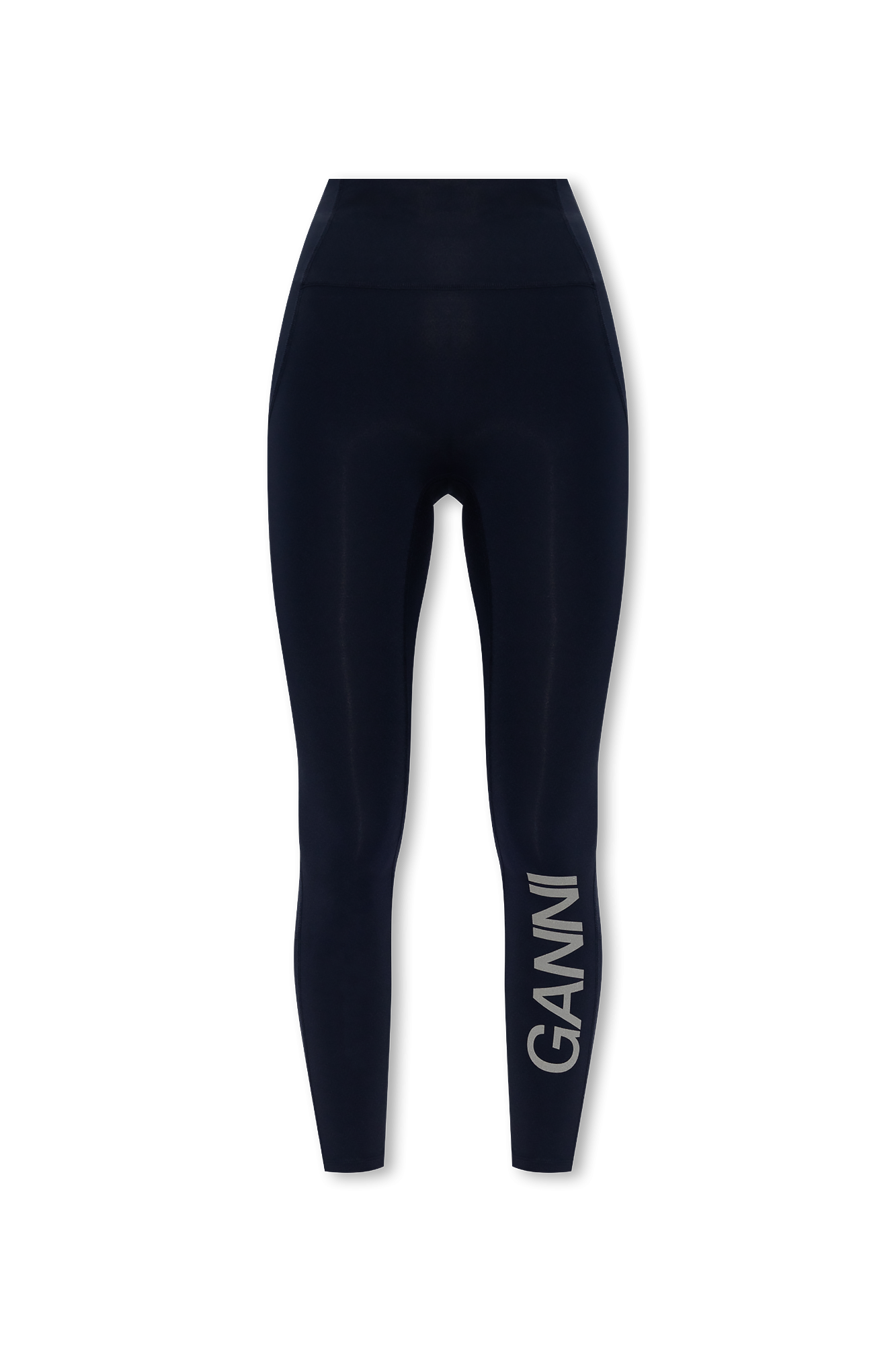 Navy blue Sports leggings with logo Ganni - Vitkac Canada