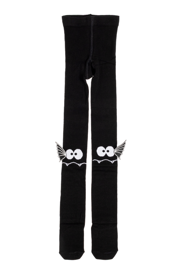 Cotton tights with bat motif od Stella McCartney Kids