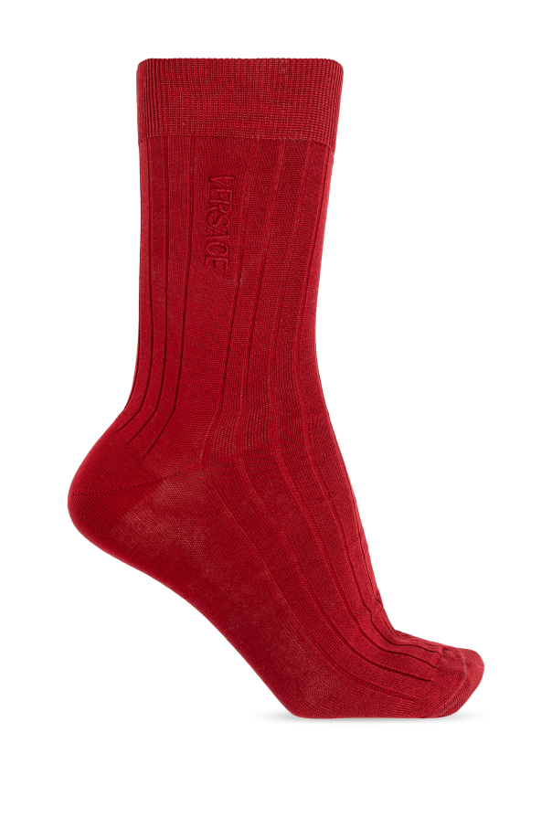 Socks with embroidered logo od Versace
