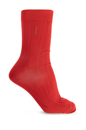 Cotton socks with embroidered logo
