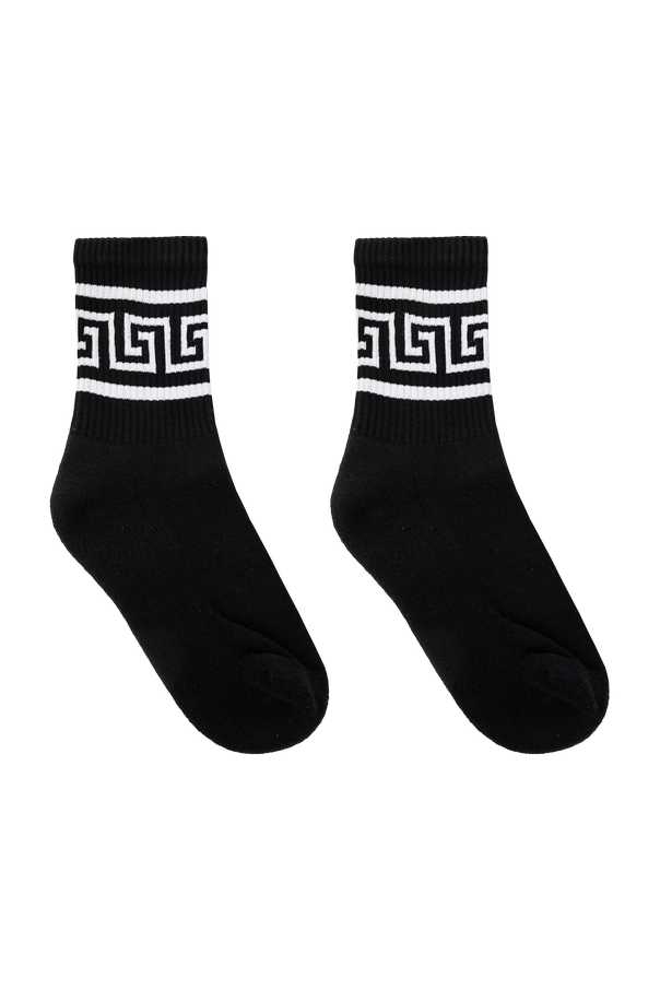 Versace Kids Памучни чорапи с мотив „greca“