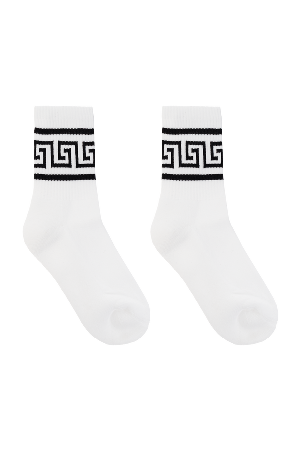 Versace Kids Cotton socks with '‘greca’' motif