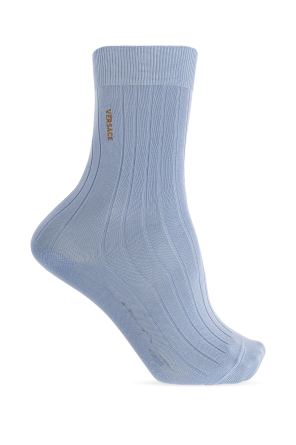 Cotton socks with embroidered logo